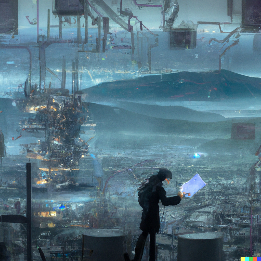 illustration of "AI danger" by Dalle 2